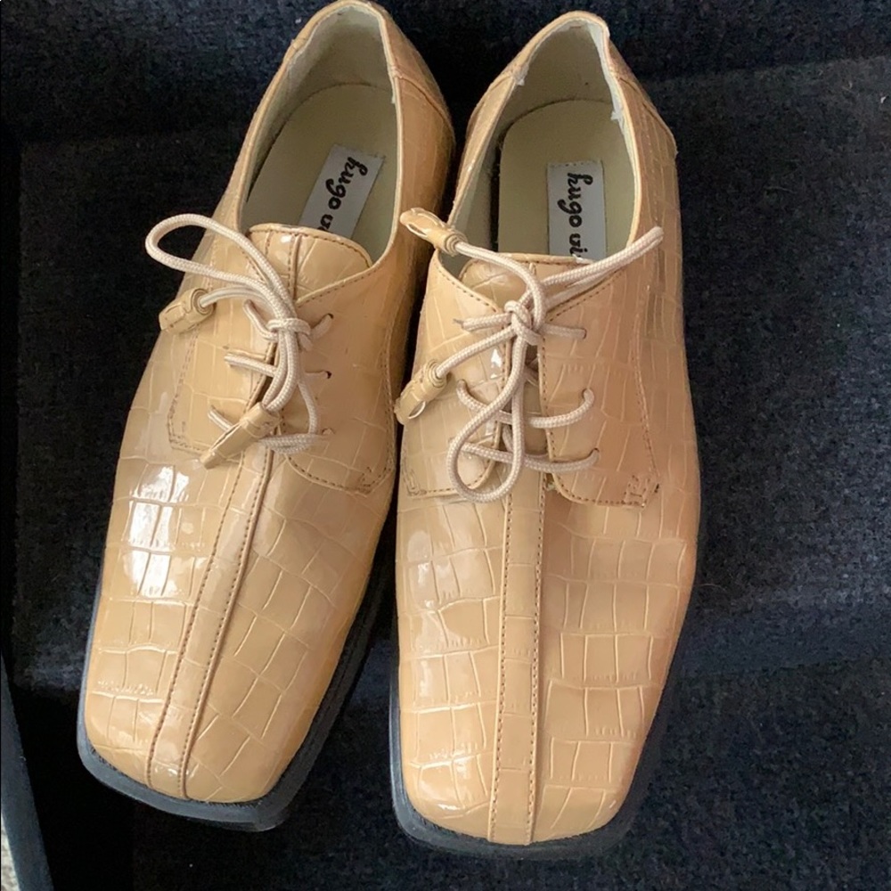 NEW Hugo Vitelli Faux Alligator Square Toe Oxford